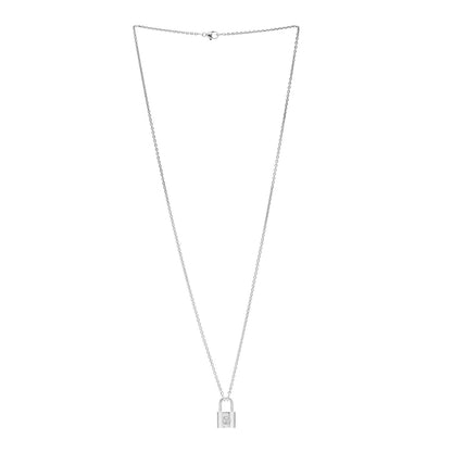 Louis Vuitton Sterling Silver Lockit Necklace 3 of 4