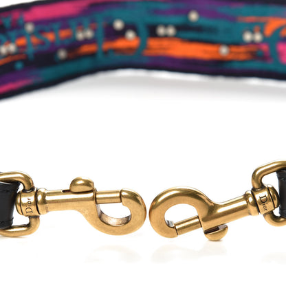 Christian Dior Canvas Embroidered Studded Mexico Shoulder Strap Multicolor 4 of 5