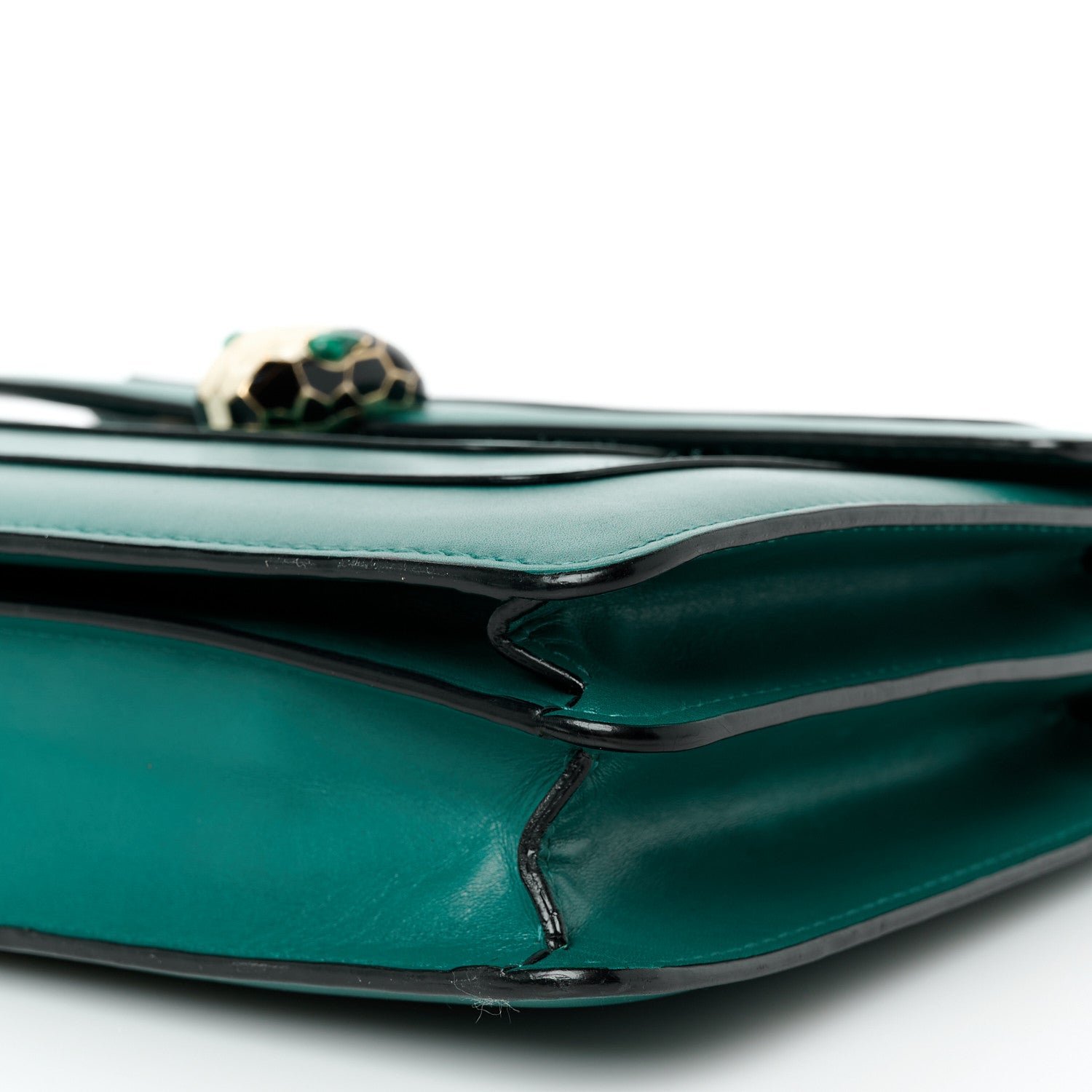 Bulgari Calfskin Serpenti Forever Shoulder Bag Emerald Green 13 of 14