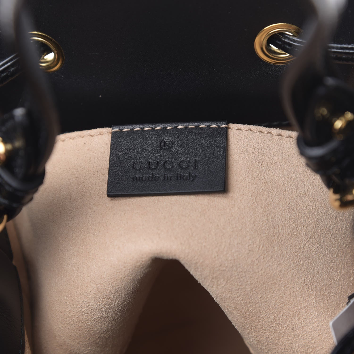 Gucci Suede Patent Web Small Ophidia Bucket Bag Hibiscus Red Black 7 of 9