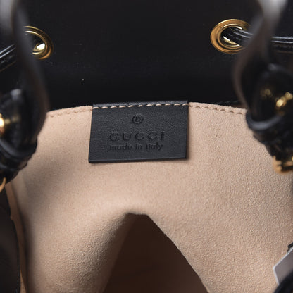 Gucci Suede Patent Web Small Ophidia Bucket Bag Hibiscus Red Black 7 of 9
