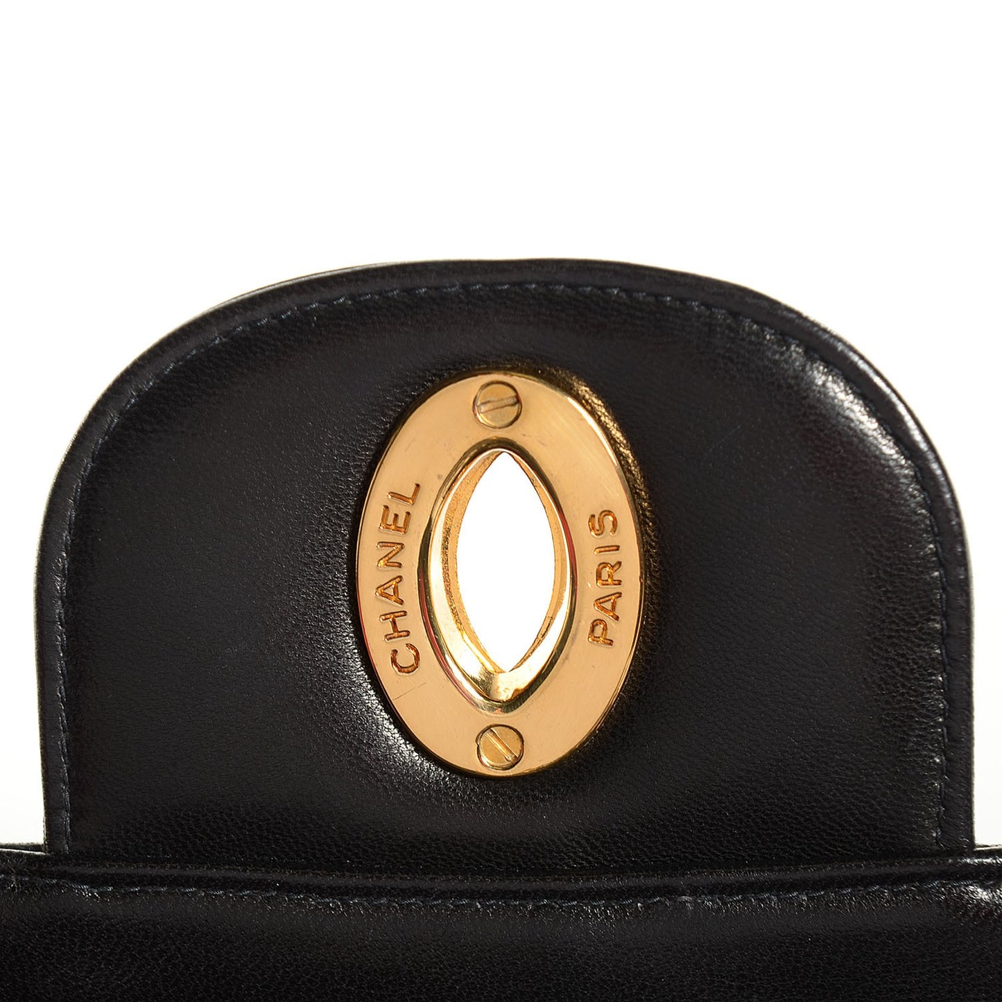 Lambskin Quilted XL Jumbo Flap Black