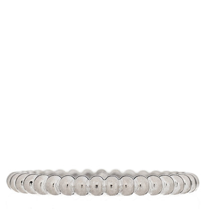 Van Cleef & Arpels 18K White Gold Small Perlee Ring 53 6.25 1 of 3