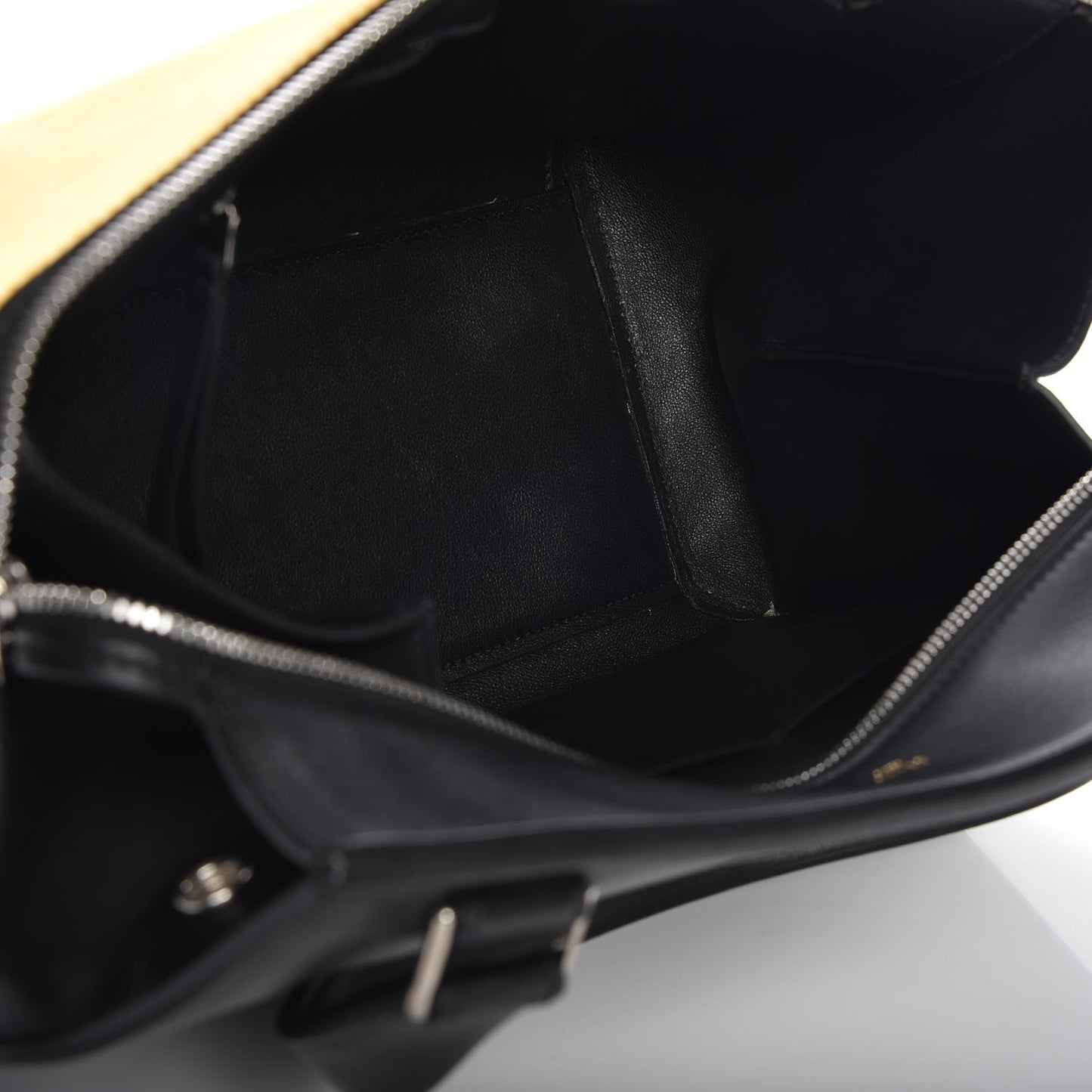 Pony Hair Medium Edge Shoulder Bag Mustard