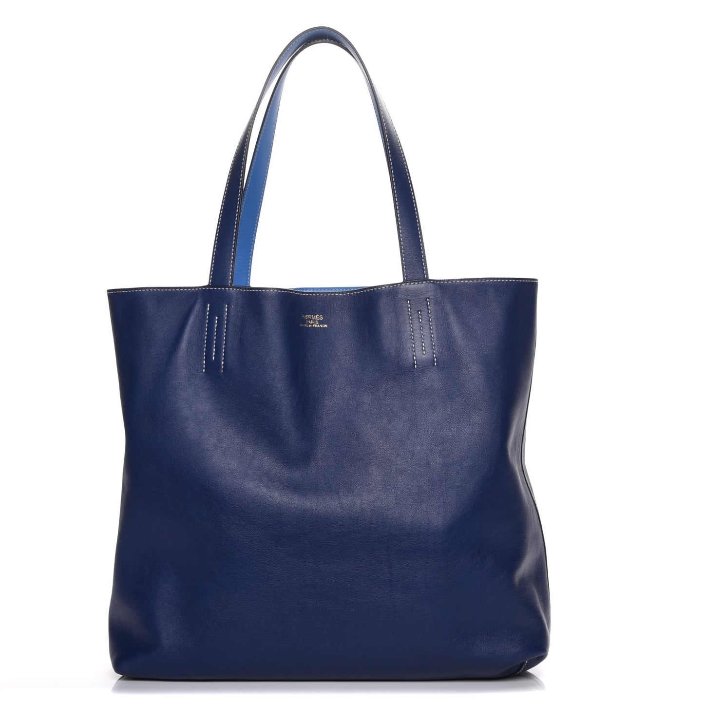 Veau Sikkim Double Sens 36 Reversible Tote Bleu Sapphire Bleu Paradis