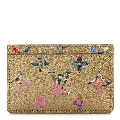 Louis Vuitton Metallic Monogram LV Garden Card Holder Gold 1 of 6