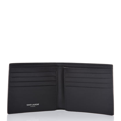 Saint Laurent Calfskin Patch Bifold Wallet Black 5 of 7
