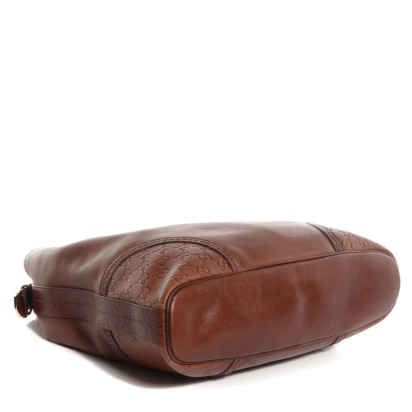 Leather Guccissima Trim Large Signoria Hobo Brown