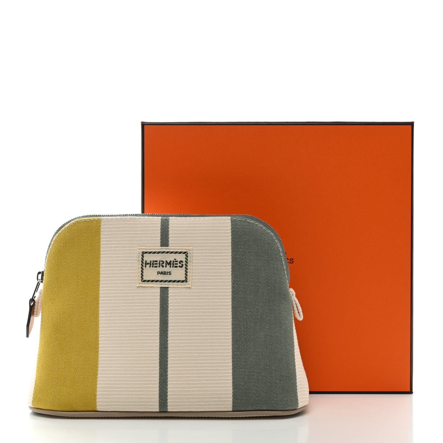 Cotton Stripe Bolide Rayures Rocabar Travel Cosmetic Pouch Absinthe