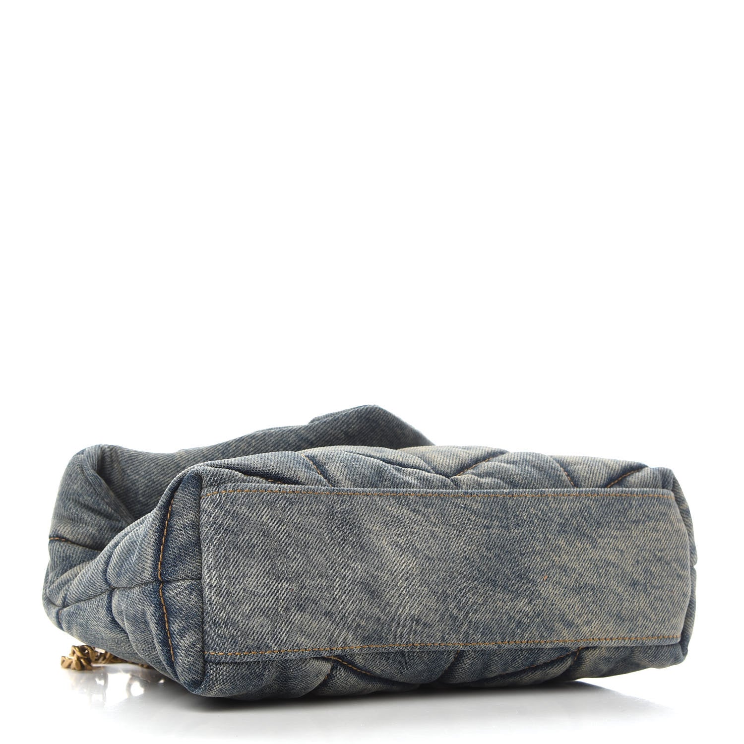 Saint Laurent ; SAINT LAURENT Denim Quilted Toy Loulou Puffer Monogram Chain Satchel Rodeo Blue 3 of 8