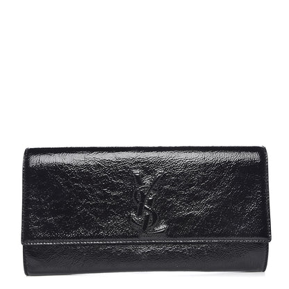 Saint Laurent Textured Patent Monogram Small Belle De Jour Clutch Black 1 of 6