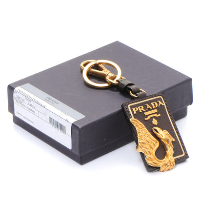 Prada Saffiano Animal Keychain Caffe 2 of 3