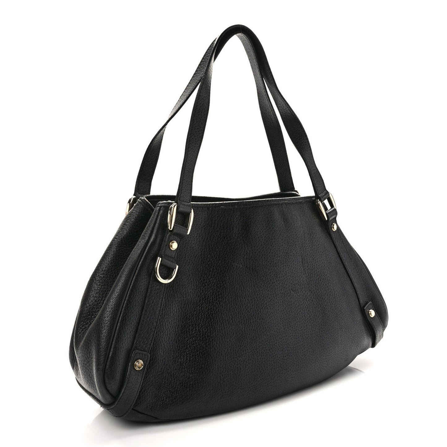 Calfskin Medium Abbey Shoulder Bag Black
