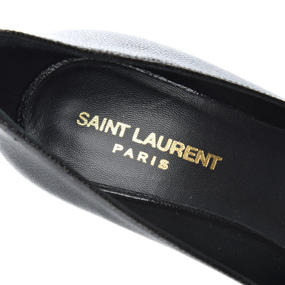 Saint Laurent Patent Grain de Poudre Janis 80 Escarpin Pumps 37 Black 6 of 14