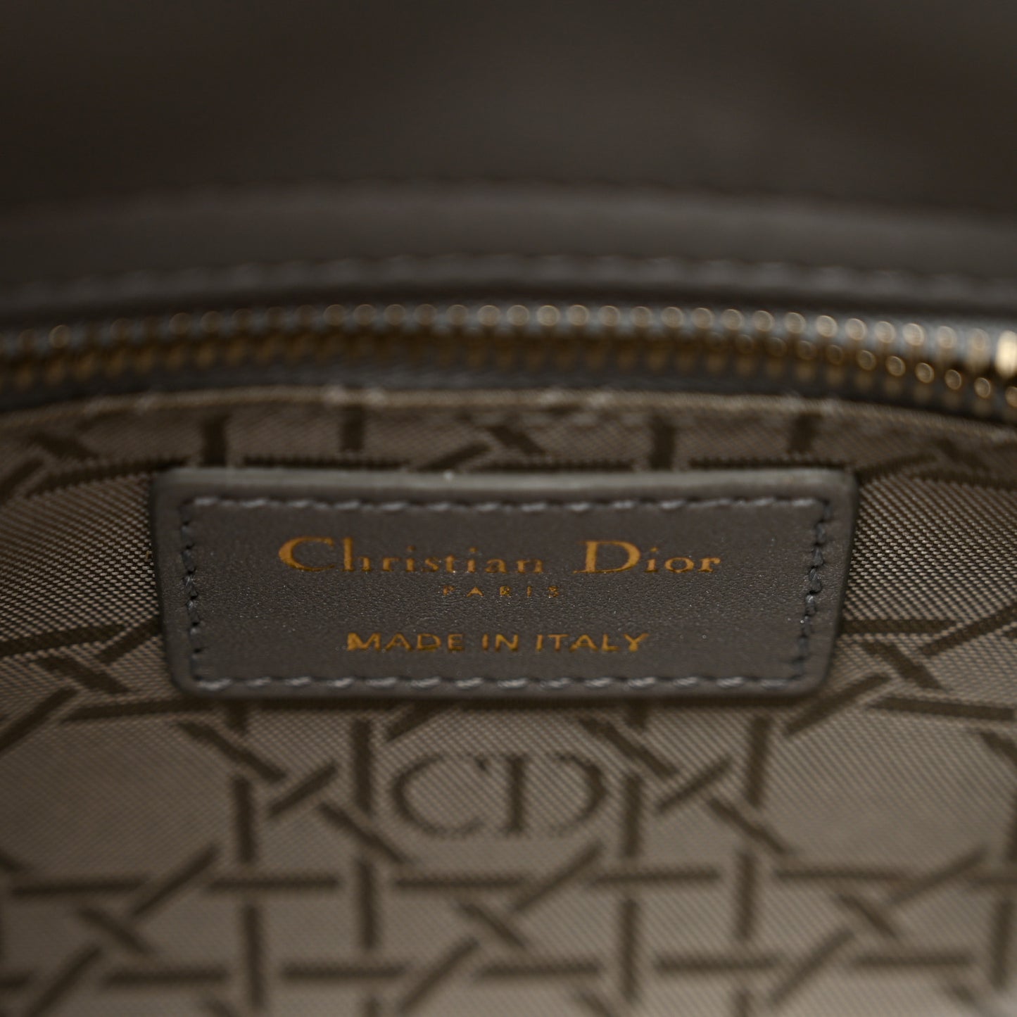 Lambskin Cannage Mini Lady Dior Gray Opaline