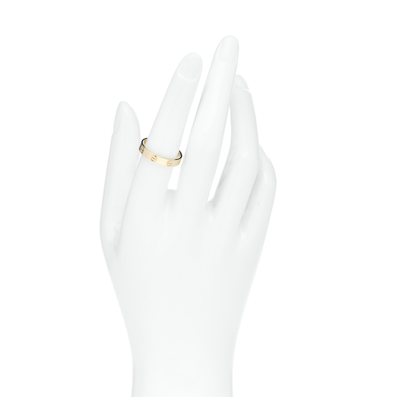 Cartier 18K Yellow Gold 3.5mm LOVE Wedding Band Ring 55 7.25 2 of 4