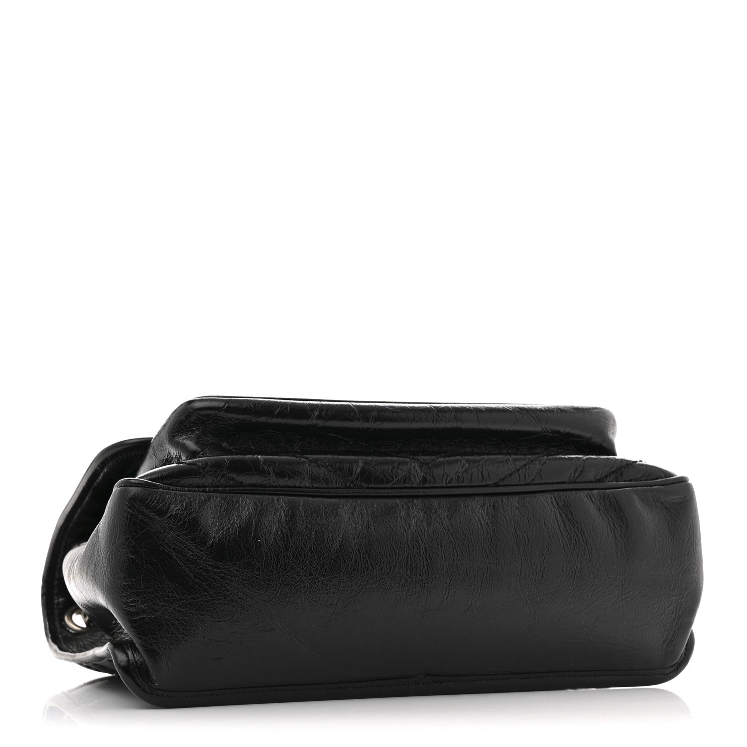 Saint Laurent Crinkled Calfskin Matelasse Monogram Medium Niki Chain Satchel Black 4 of 13
