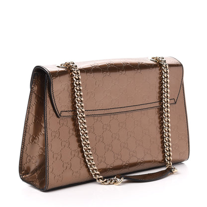 Gucci Shine Guccissima Medium Emily Chain Shoulder Bag Acero 3 of 14