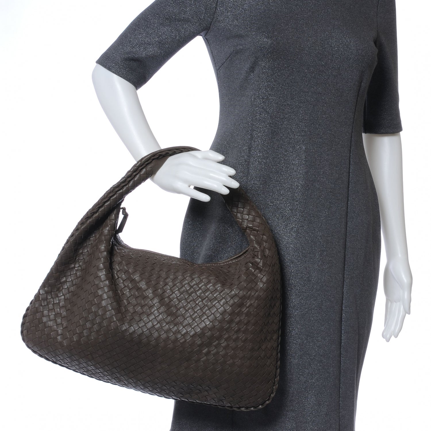Bottega Veneta Nappa Intrecciato Large Veneta Hobo Ebano 2 of 8