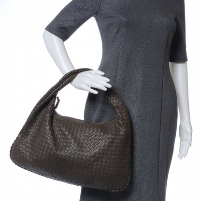 Bottega Veneta Nappa Intrecciato Large Veneta Hobo Ebano 2 of 8
