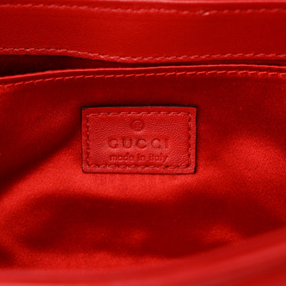 Gucci Nappa Vertical Matelasse Medium Maxi Horsebit Chain Shoulder Bag Beret Red 6 of 11