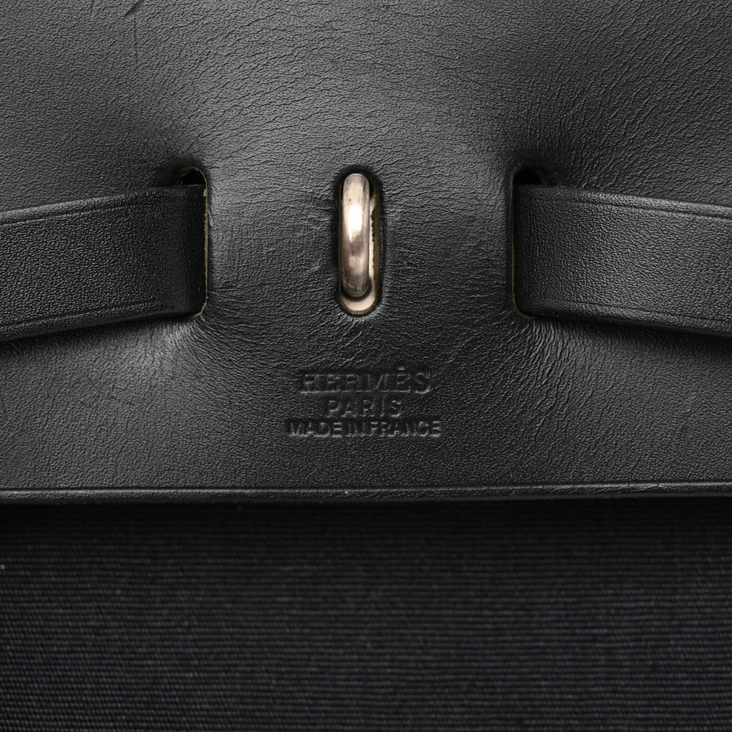 Toile Vache Calfskin Herbag 30 PM Backpack Black