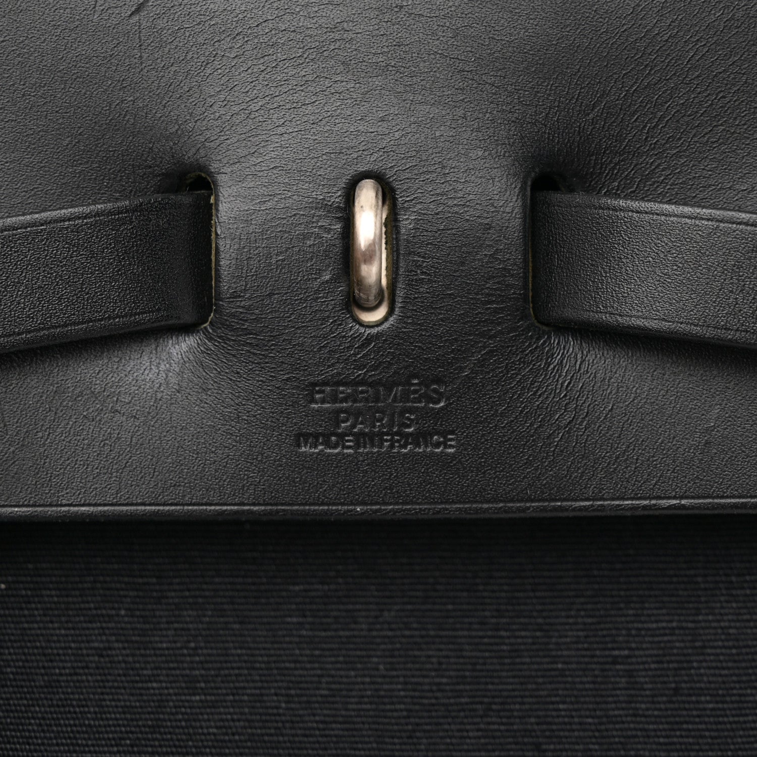 Hermes Toile Vache Calfskin Herbag 30 PM Backpack Black 7 of 20