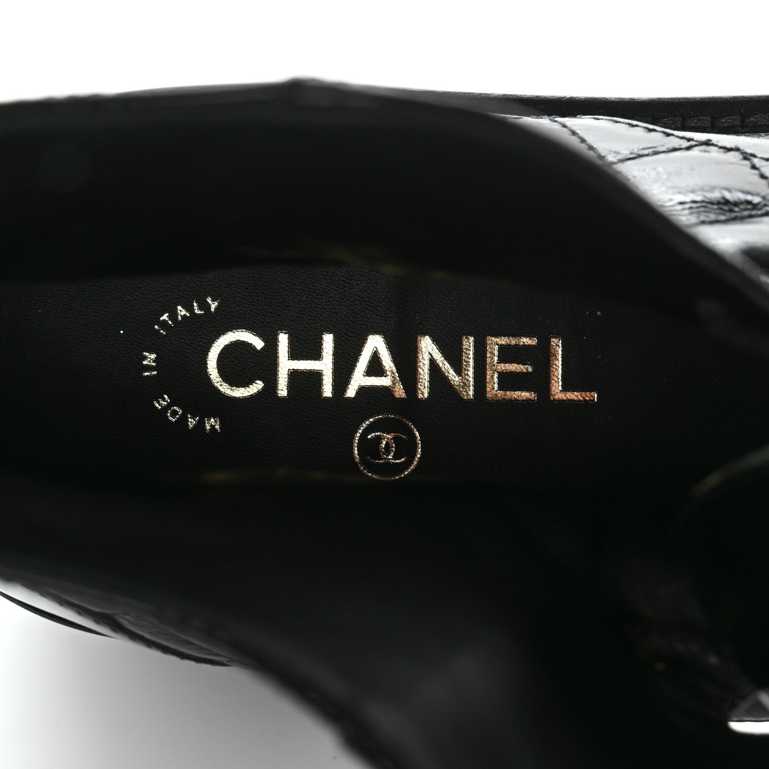 Chanel Shiny Calfskin Quilted Lace Up Combat Boots 41 Black 7 of 8