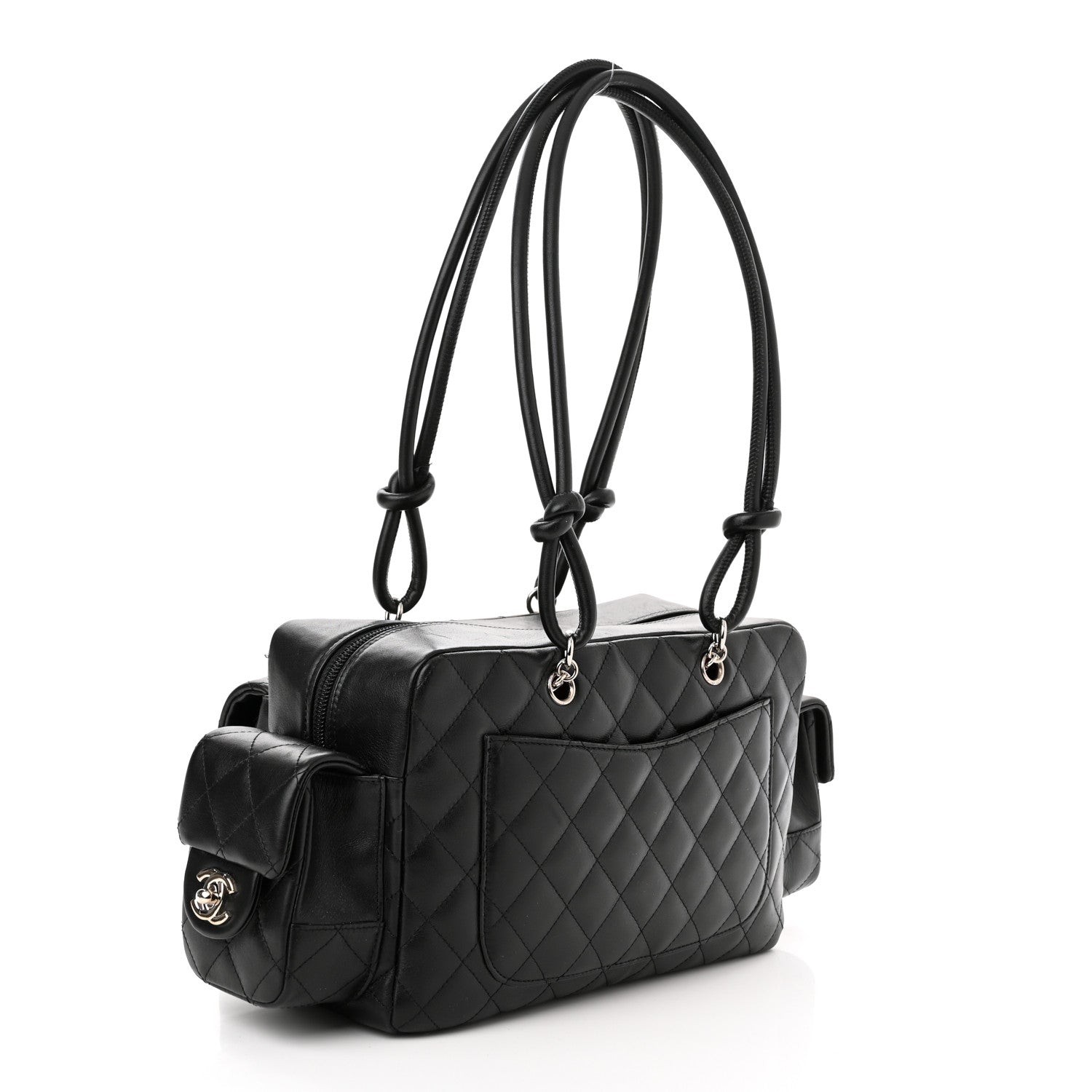Chanel Calfskin Quilted Large Cambon Multipocket Reporter Black 3 of 12