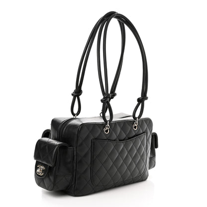 Chanel Calfskin Quilted Large Cambon Multipocket Reporter Black 3 of 12