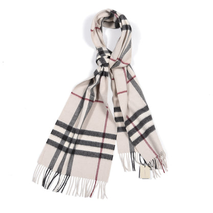 Burberry Cashmere Giant Check Fringe Scarf Trench 1 of 4