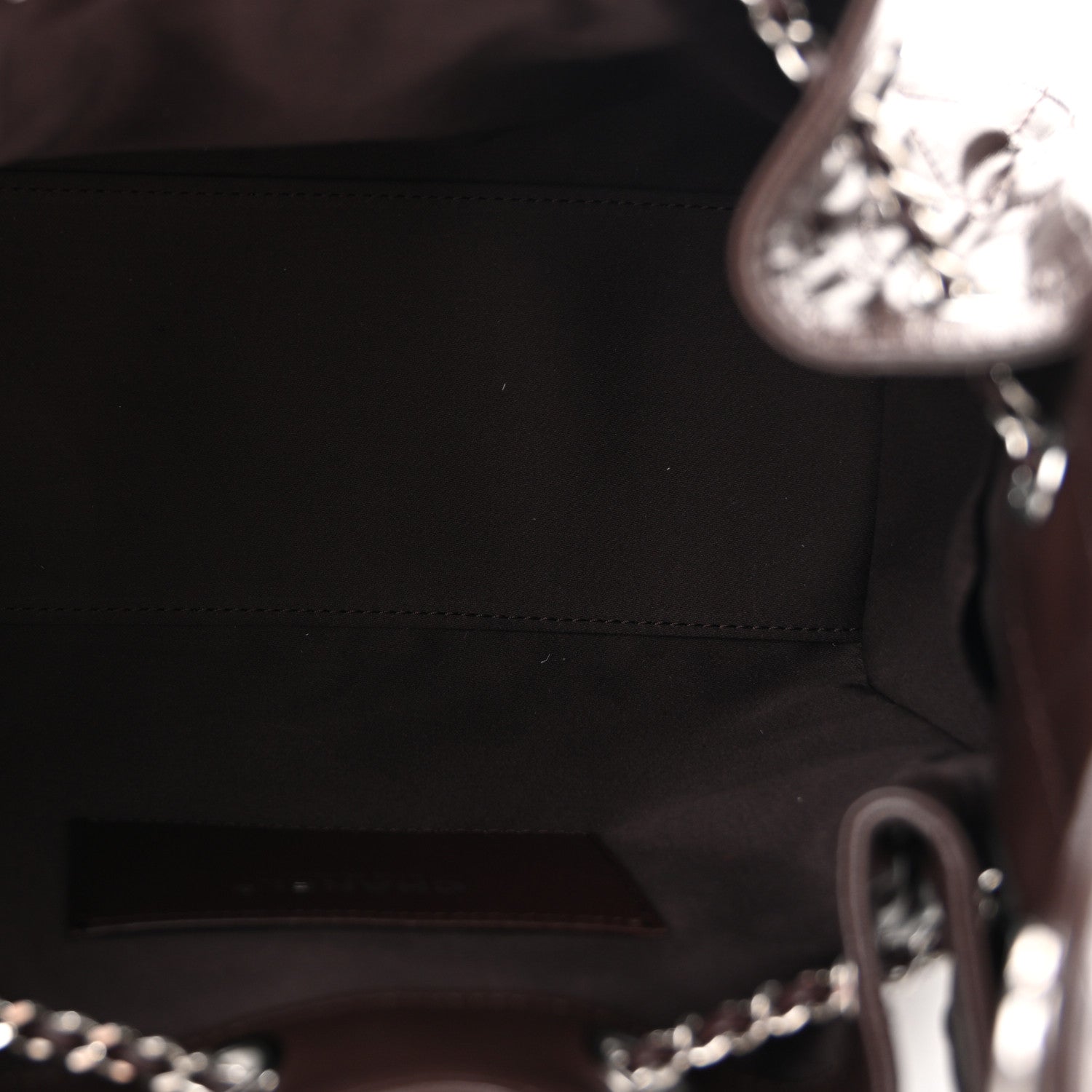 Chanel Shiny Crumpled Calfskin Quilted Small Chanel 25 Handbag Dark Brown 5 of 10