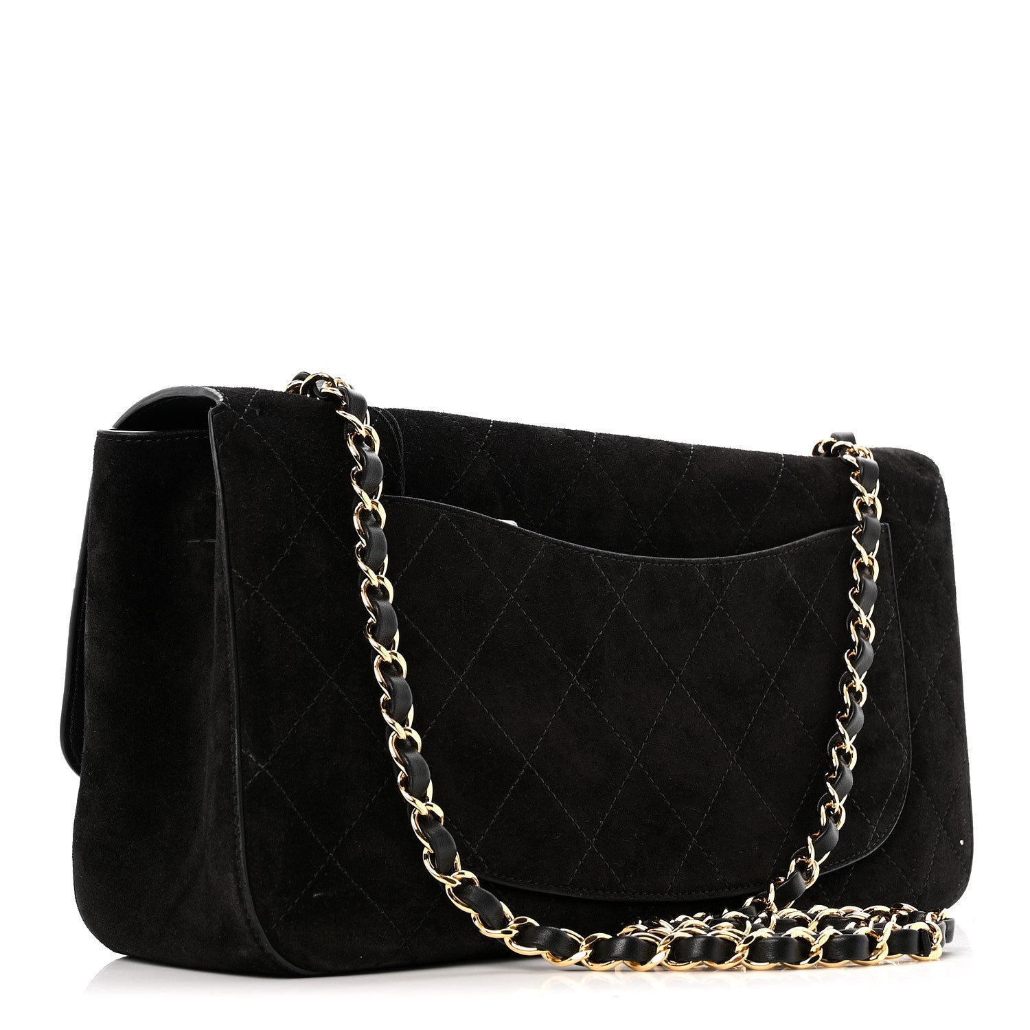 Chanel Suede Calfskin Small Souplissimo Maxi Flap Black 1882577