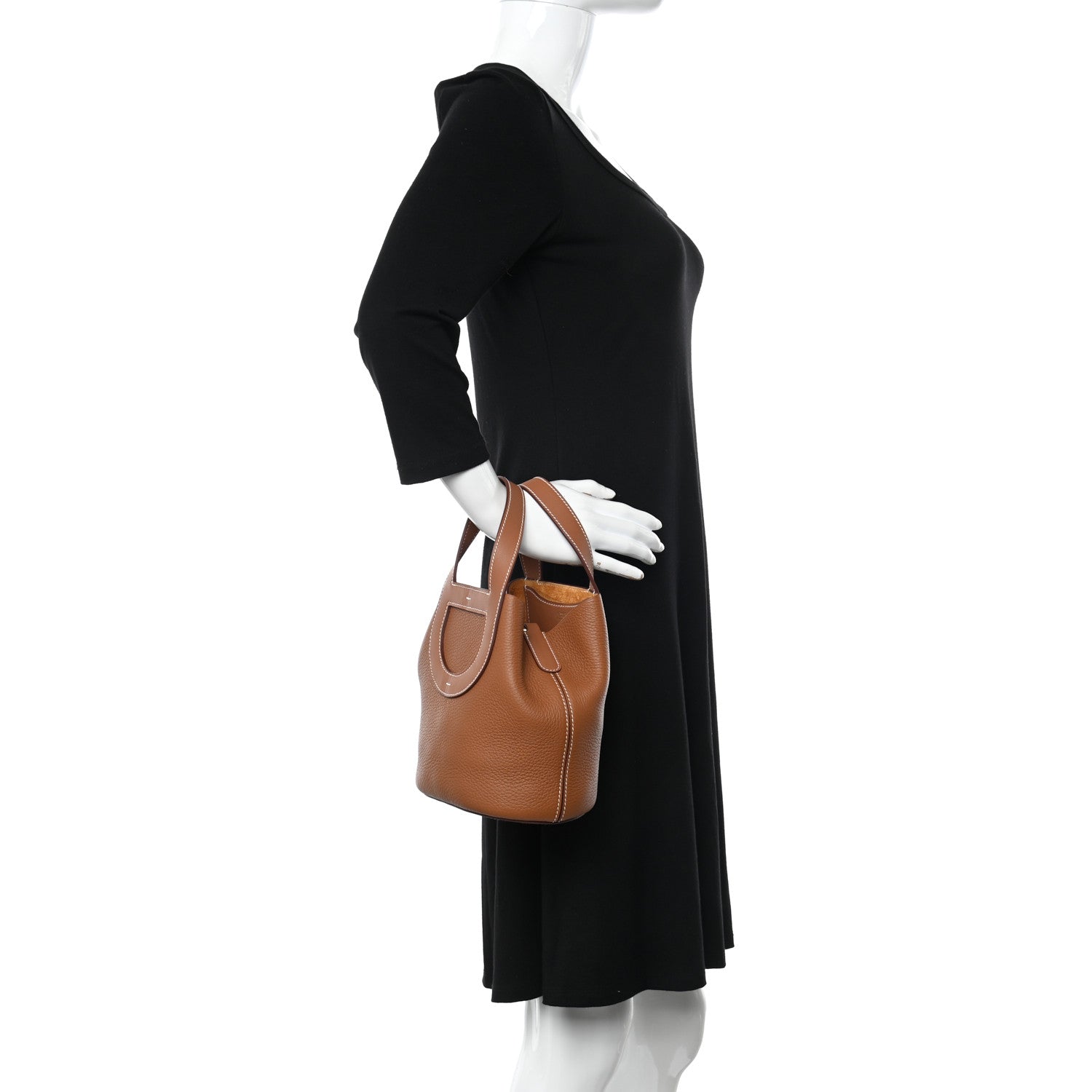 Hermes Taurillon Clemence Swift In-The-Loop 18 Bag Gold 2 of 11
