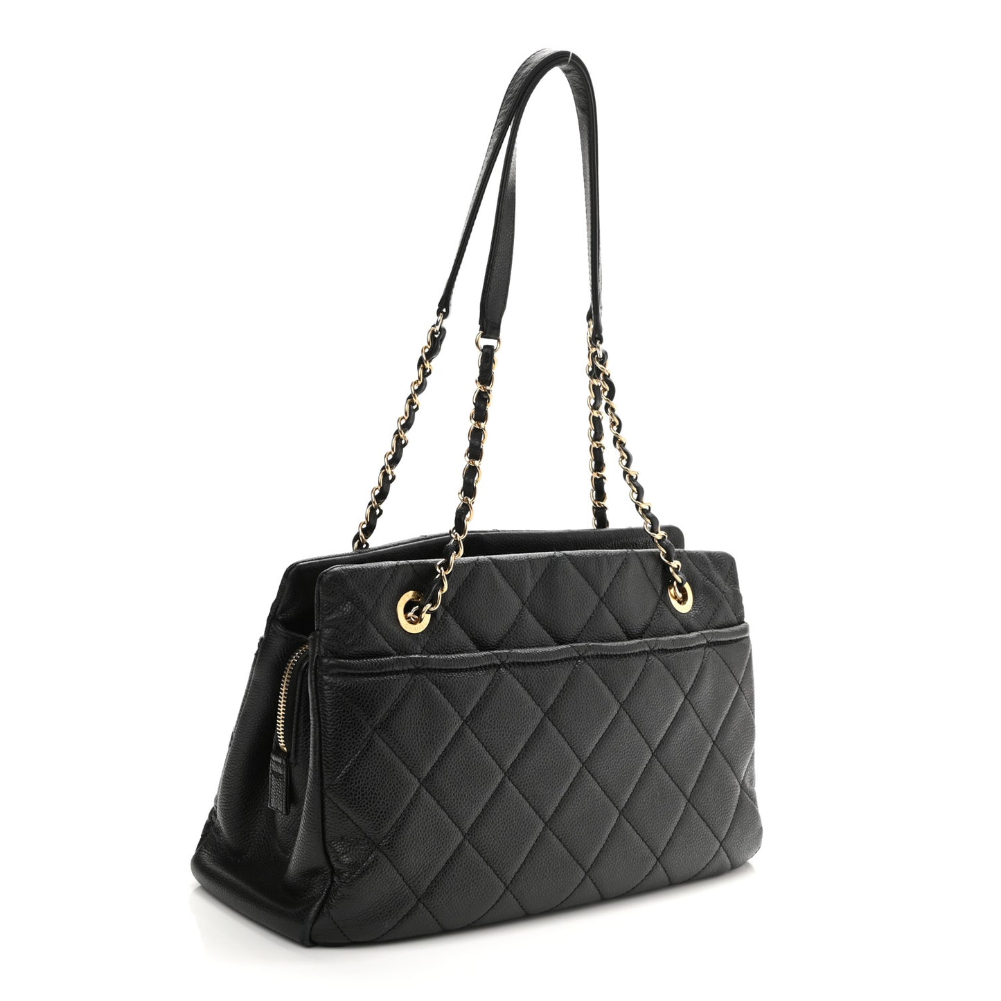 Caviar Quilted CC Timeless Soft Tote Black