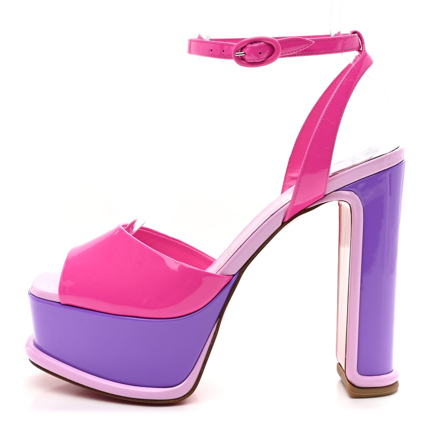Patent Amali Alta 130 Platform Sandals 38.5 Version Multicolor