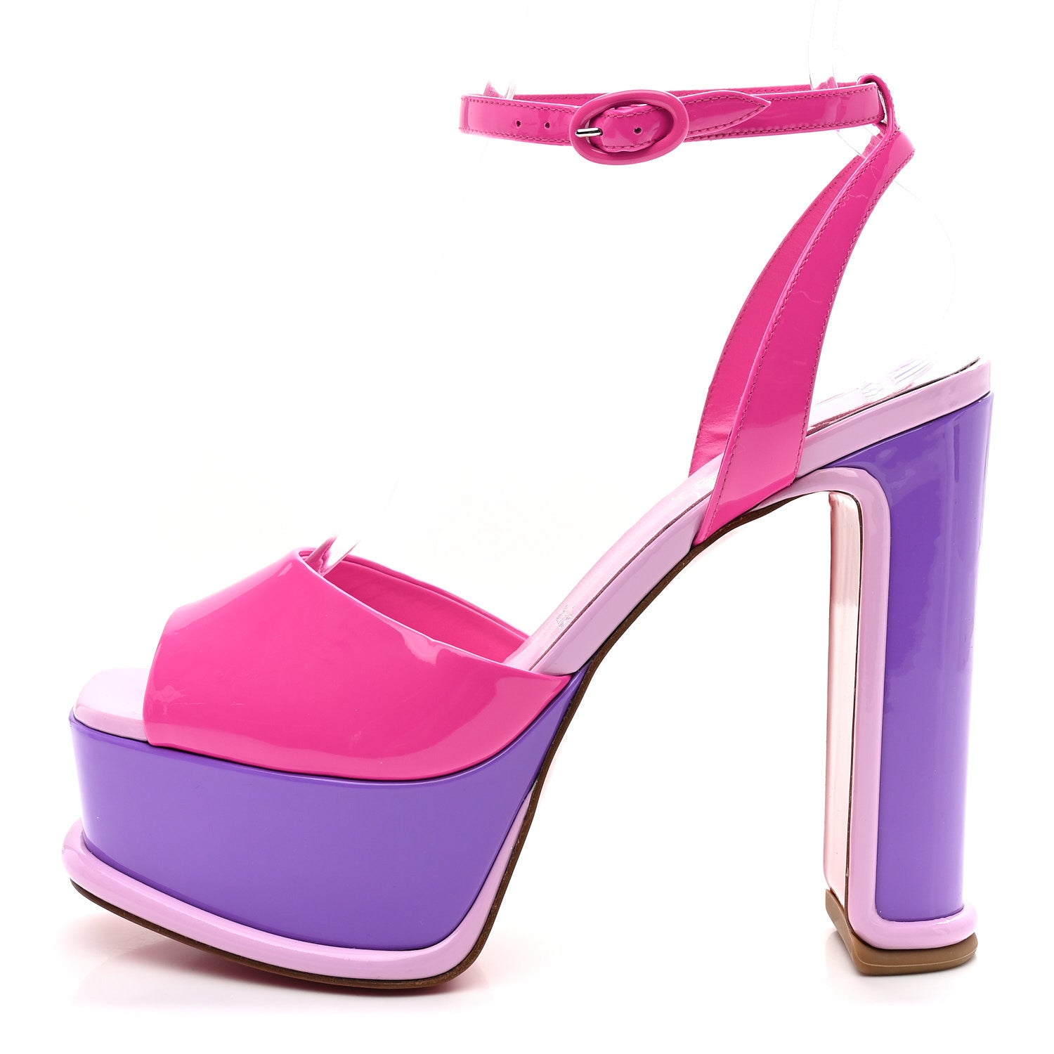 Christian Louboutin Patent Amali Alta 130 Platform Sandals 38.5 Version Multicolor 1 of 8