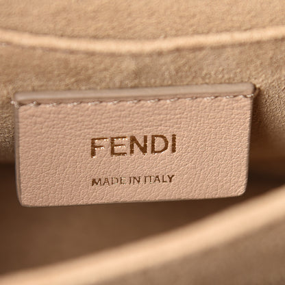 Fendi Vitello Liberty Bi-Color FF 1974 Embossed Small Kan I Shoulder Bag Black Maya 6 of 10