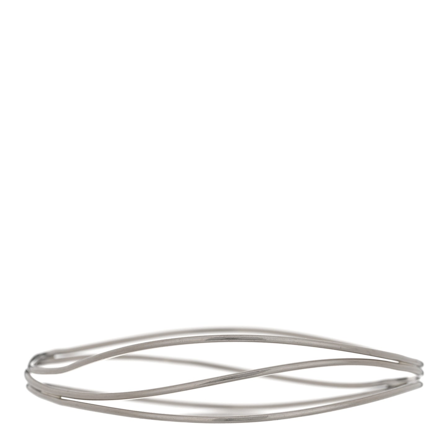 18K White Gold Elsa Peretti Wave Three Row Bracelet