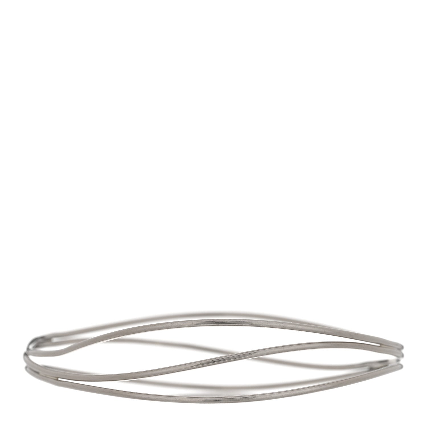Tiffany 18K White Gold Elsa Peretti Wave Three Row Bracelet 1 of 3