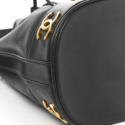 Chanel Lambskin CC Drawstring Shoulder Bag Black 10 of 11