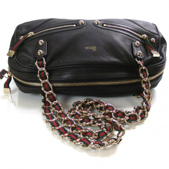 Gucci Leather Capri Satchel Black 7 of 11