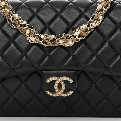 Chanel Lambskin Quilted Medium Westminster Pearl Flap Black 8 of 14