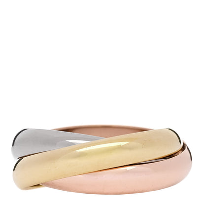 Cartier 18K Pink Yellow White Gold Classic Trinity Ring 53 6.25 3 of 5
