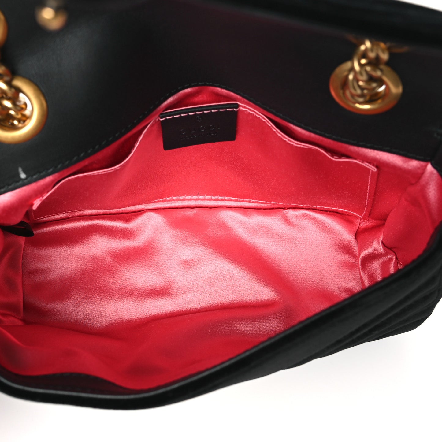Velvet Matelasse Mini GG Marmont Shoulder Bag Black