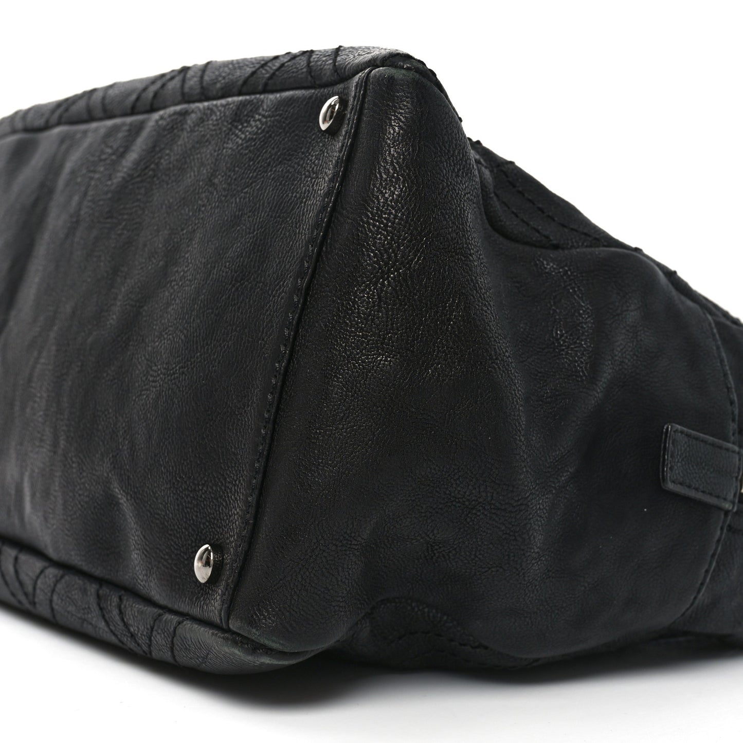 Calfskin Large Diamond Stitch Tote Black