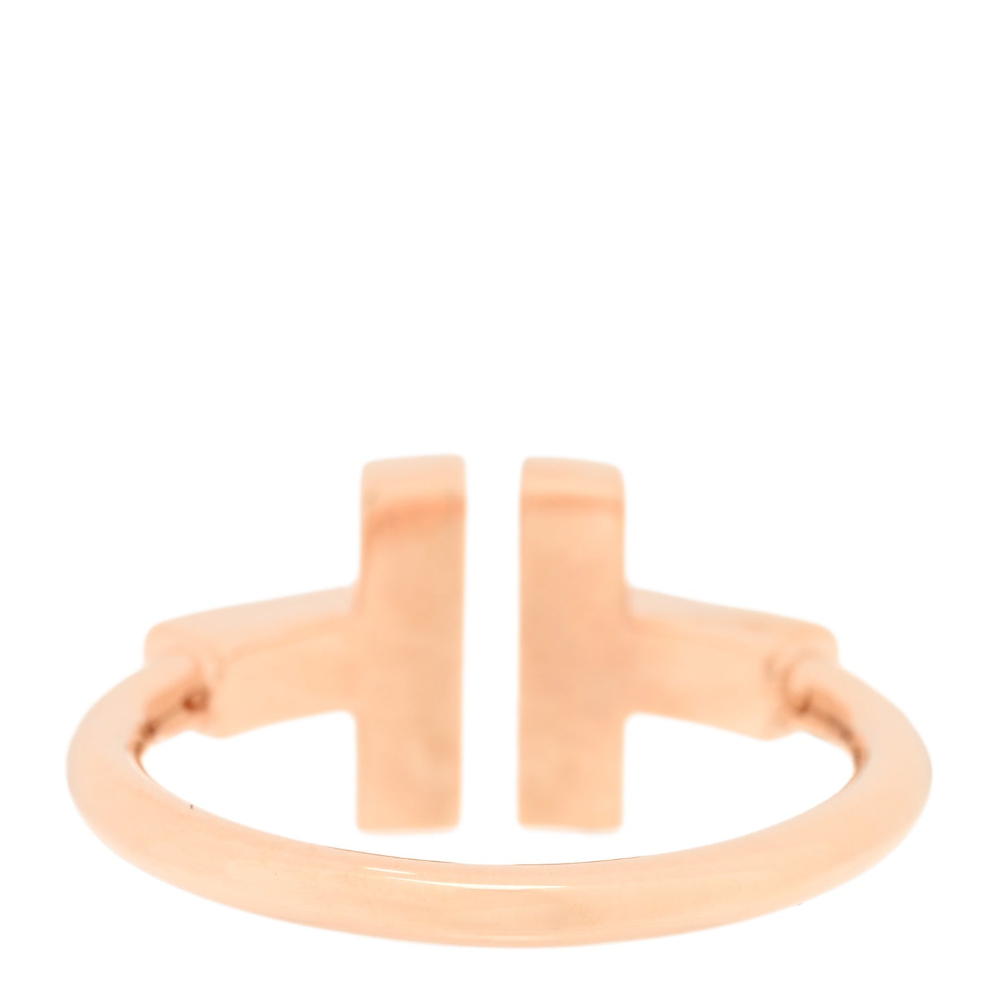 18K Rose Gold Mother of Pearl T Wire Ring 49 5