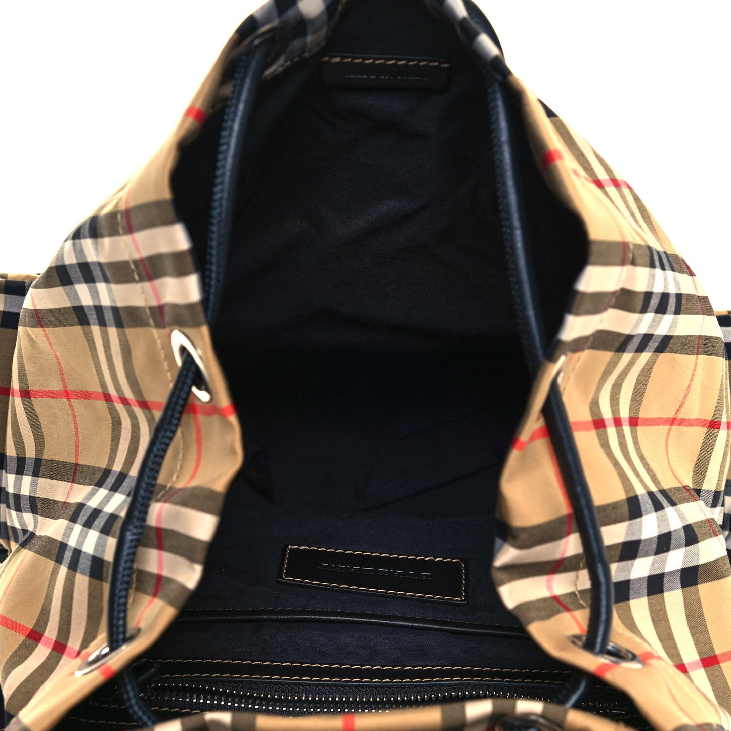 Nylon Vintage Check Medium Rucksack Backpack Antique Yellow