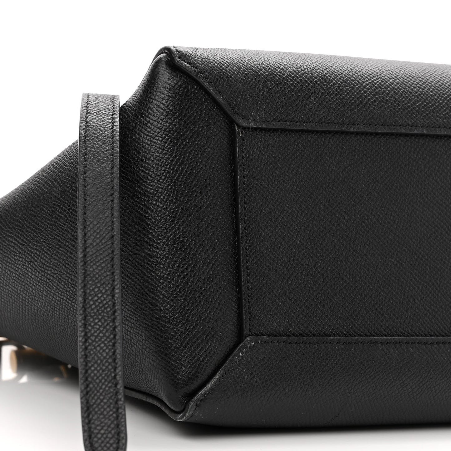 Grained Calfskin Micro Belt Bag Black