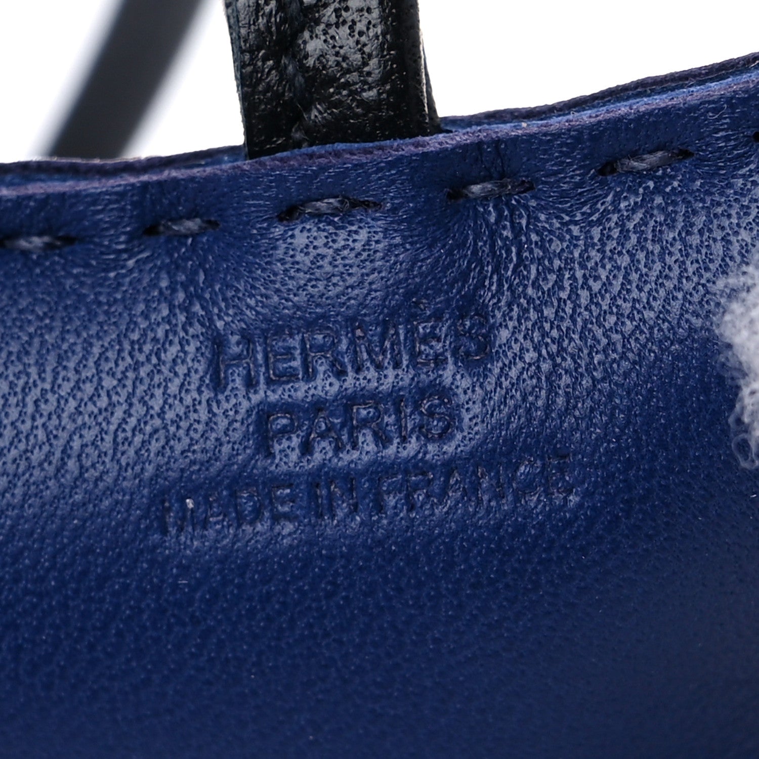 Hermes Milo Lambskin Shearling Budy Charm Bleu Saphir 3 of 4